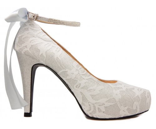 White diamante deals wedding shoes